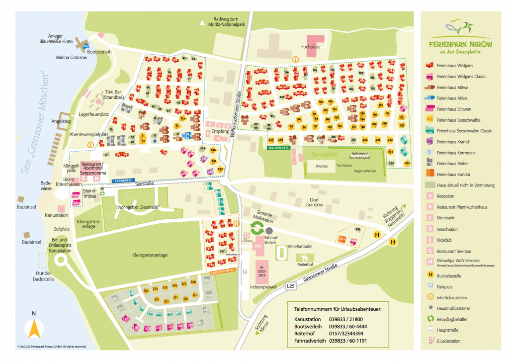 Ferienpark Mirow Parkplan